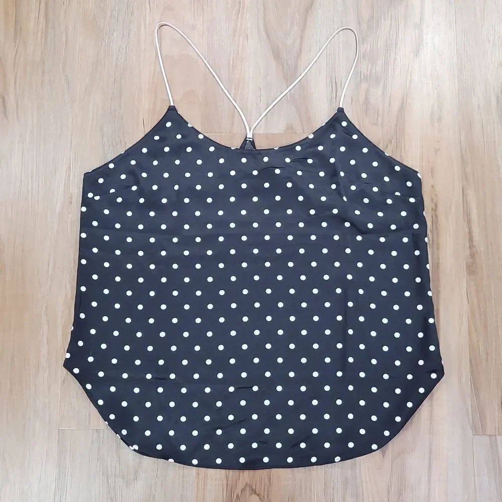 🔸️NWT Victoria's Secret Black Polka Dot Satin Camisole Medium
